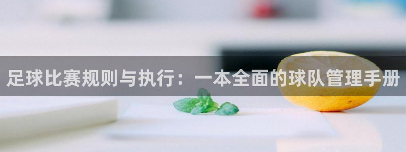  足球比赛规则与执行：一本全面的球队管理手册